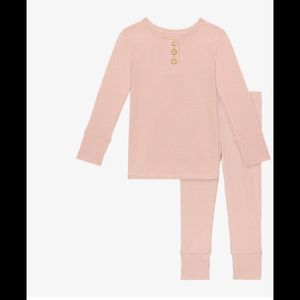 🆕 Posh Peanut Sweet Pink Long Sleeve Henley PJ